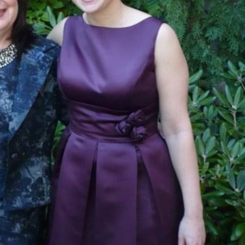 Size 10 purple tea length dress with pockets